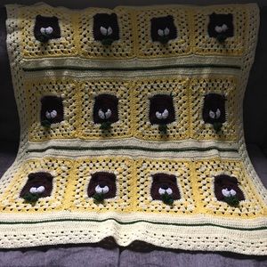 Adorable vintage teddy bear child blanket